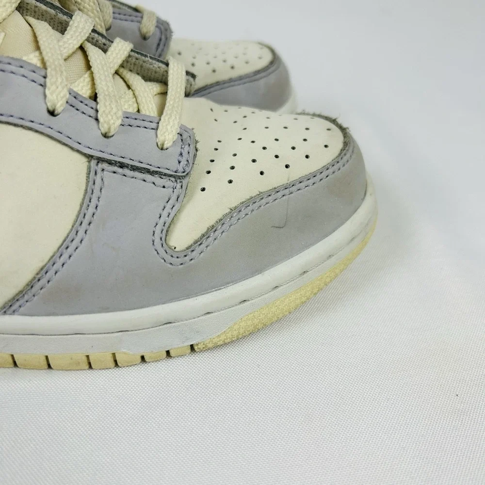 Nike Dunk Low Shoes Girls 6.5Y Purple Yellow Gingham Sneakers FJ4641-536